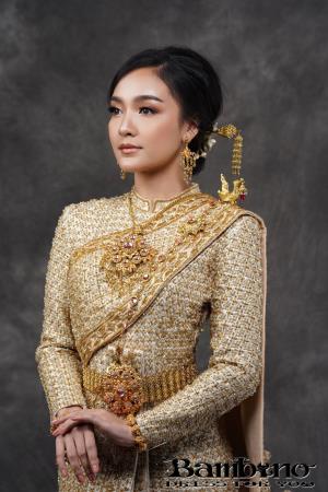 ชุดไทยเจ้าสาว ชุดไทยจักรพรรดิ์ เช่าที่แบมบี้ เวดดิ้ง ห้วยขวาง